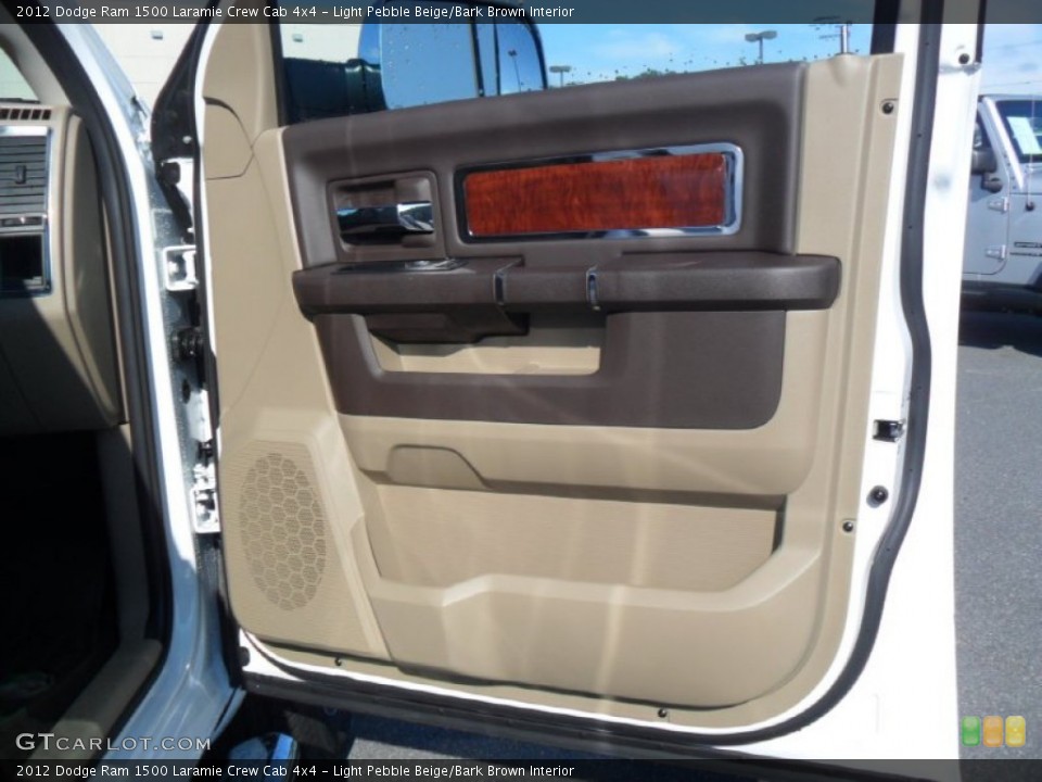 Light Pebble Beige/Bark Brown Interior Door Panel for the 2012 Dodge Ram 1500 Laramie Crew Cab 4x4 #54165138