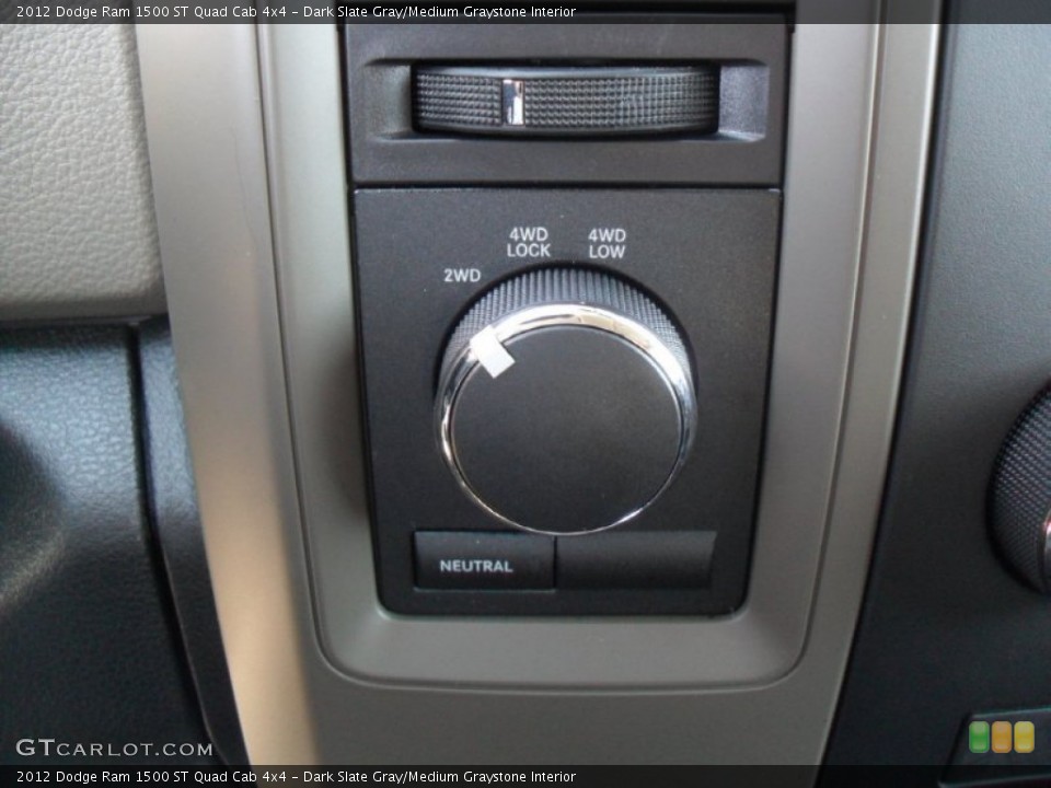 Dark Slate Gray/Medium Graystone Interior Controls for the 2012 Dodge Ram 1500 ST Quad Cab 4x4 #54165249
