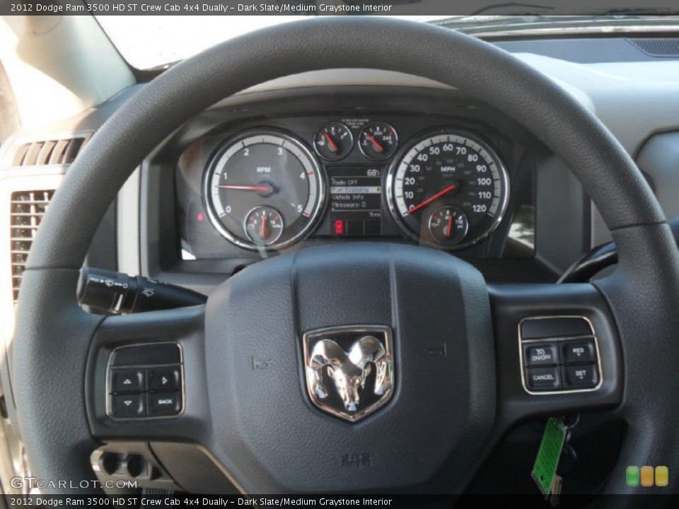 Dark Slate/Medium Graystone Interior Steering Wheel for the 2012 Dodge Ram 3500 HD ST Crew Cab 4x4 Dually #54165489