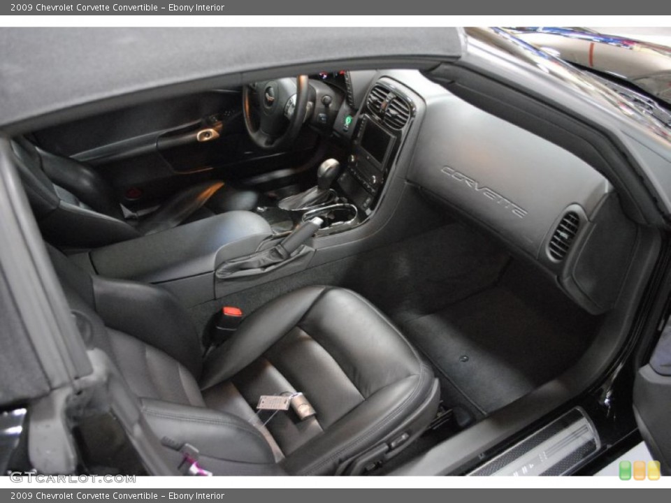Ebony Interior Photo for the 2009 Chevrolet Corvette Convertible #54165768