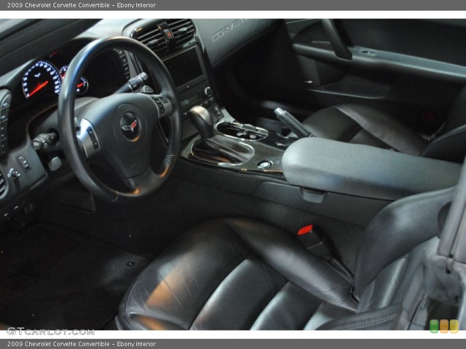 Ebony Interior Photo for the 2009 Chevrolet Corvette Convertible #54165801
