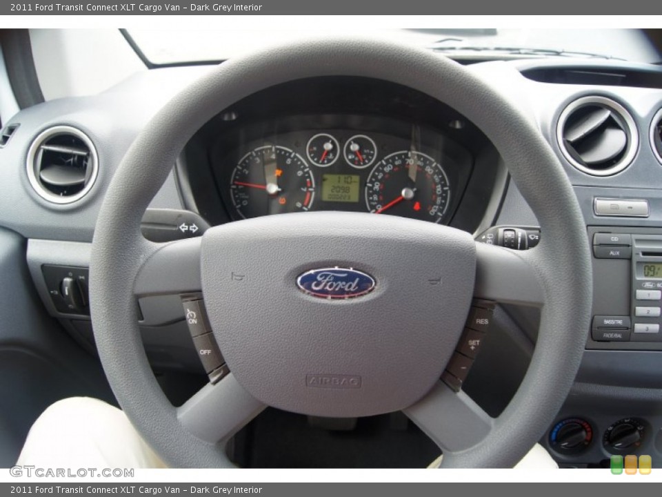Dark Grey Interior Steering Wheel for the 2011 Ford Transit Connect XLT Cargo Van #54166017