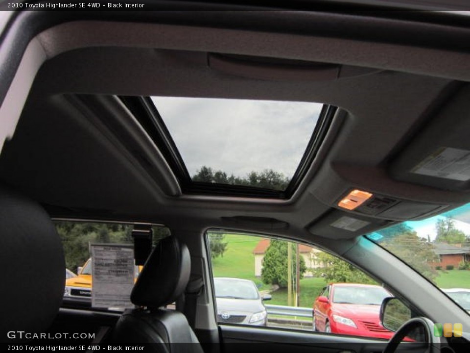 Black Interior Sunroof for the 2010 Toyota Highlander SE 4WD #54166621