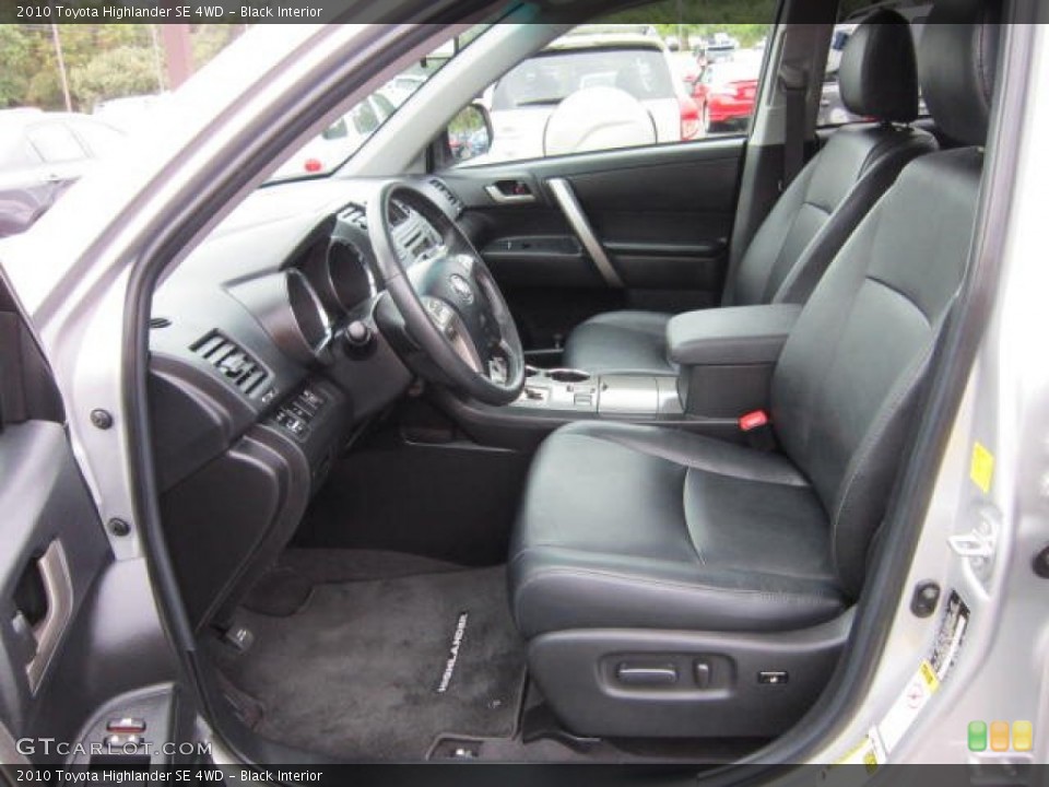 Black Interior Photo for the 2010 Toyota Highlander SE 4WD #54166630