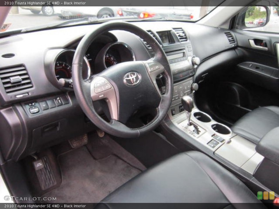 Black Interior Dashboard for the 2010 Toyota Highlander SE 4WD #54166639
