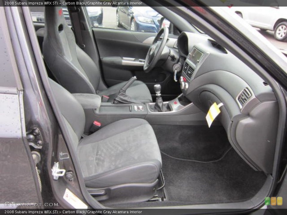 Carbon Black/Graphite Gray Alcantara Interior Photo for the 2008 Subaru Impreza WRX STi #54166885