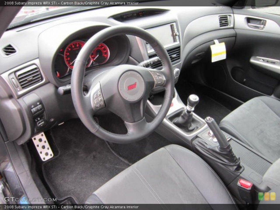 Carbon Black/Graphite Gray Alcantara Interior Dashboard for the 2008 Subaru Impreza WRX STi #54166909
