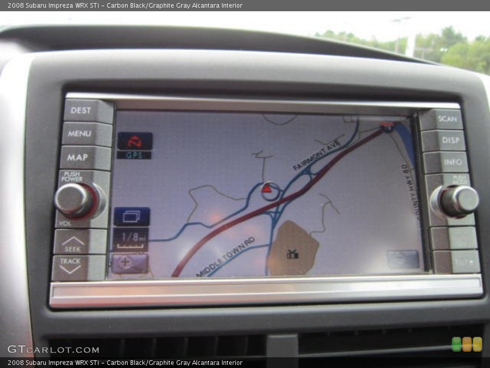 Carbon Black/Graphite Gray Alcantara Interior Navigation for the 2008 Subaru Impreza WRX STi #54166919