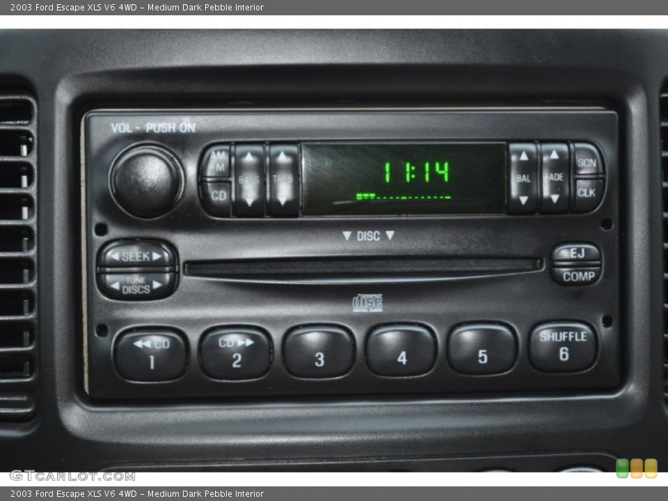 Medium Dark Pebble Interior Audio System for the 2003 Ford Escape XLS V6 4WD #54167914