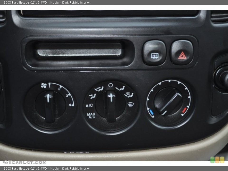 Medium Dark Pebble Interior Controls for the 2003 Ford Escape XLS V6 4WD #54167923