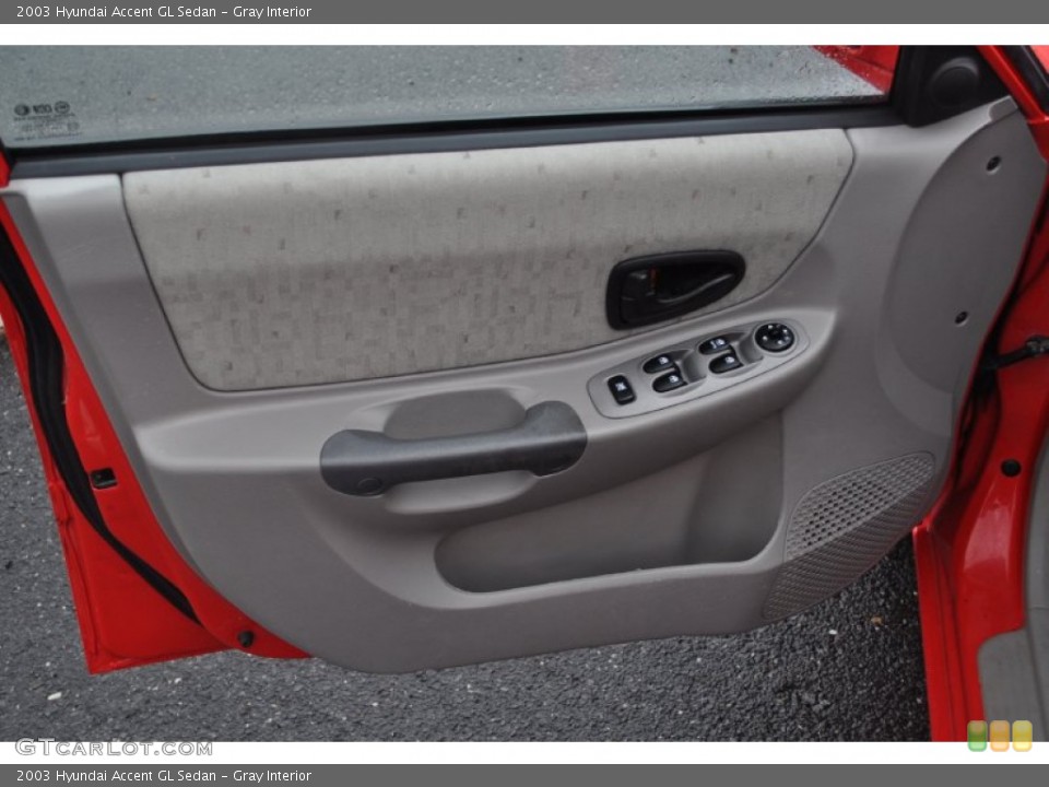 Gray Interior Door Panel for the 2003 Hyundai Accent GL Sedan #54169989