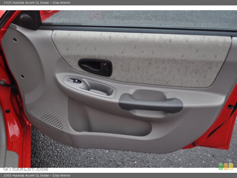 Gray Interior Door Panel for the 2003 Hyundai Accent GL Sedan #54169996