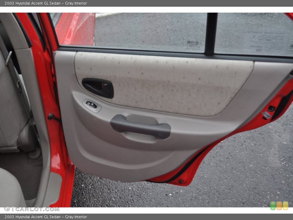 Gray Interior Door Panel for the 2003 Hyundai Accent GL Sedan #54170005