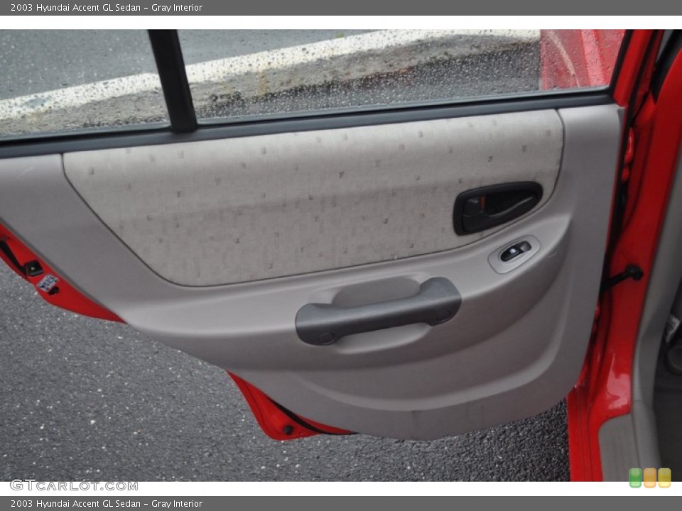 Gray Interior Door Panel for the 2003 Hyundai Accent GL Sedan #54170014