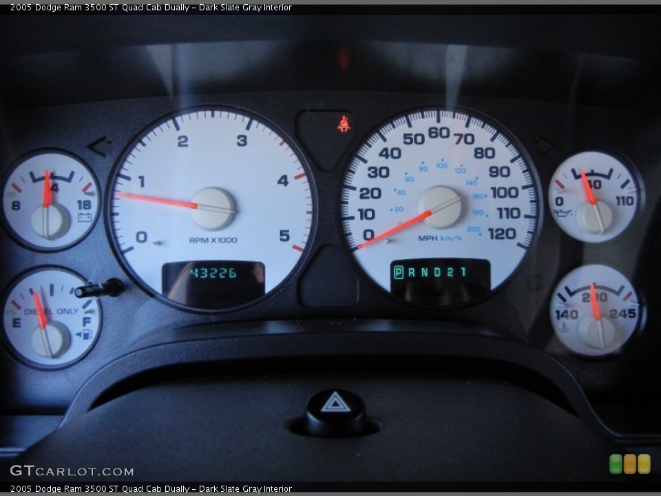 Dark Slate Gray Interior Gauges for the 2005 Dodge Ram 3500 ST Quad Cab Dually #54170659