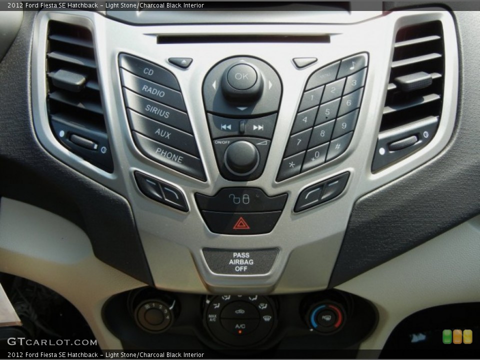 Light Stone/Charcoal Black Interior Controls for the 2012 Ford Fiesta SE Hatchback #54171289