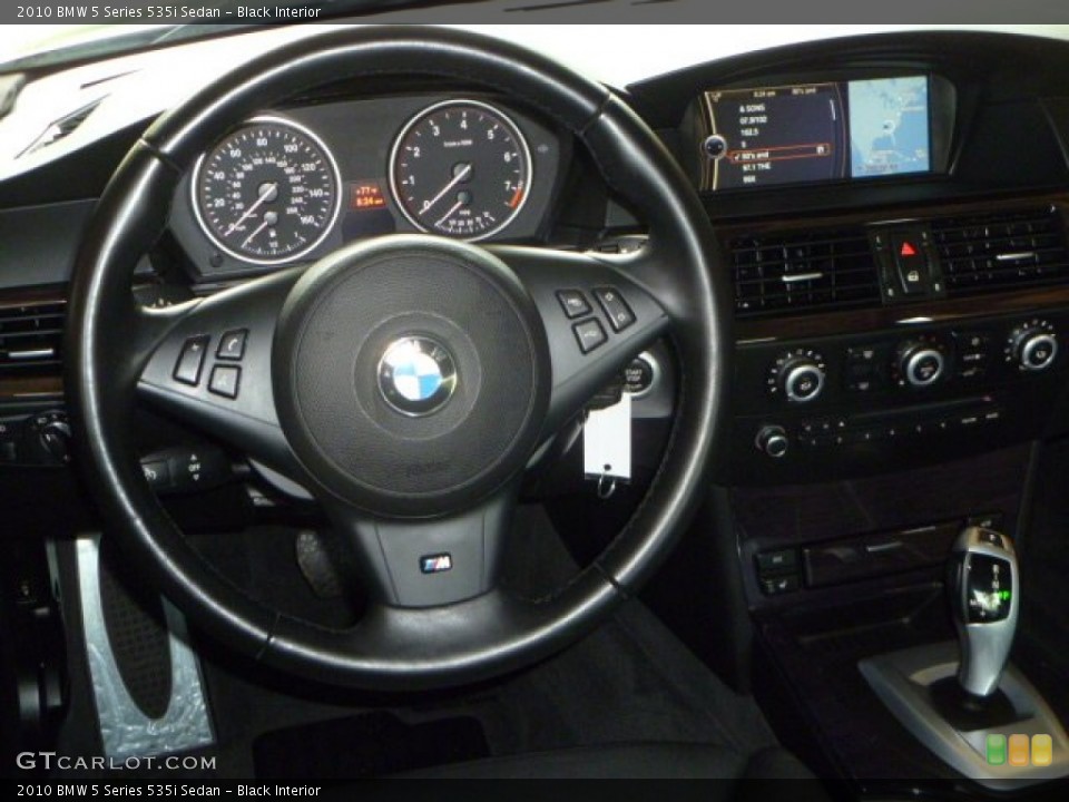 Black Interior Steering Wheel for the 2010 BMW 5 Series 535i Sedan #54171826