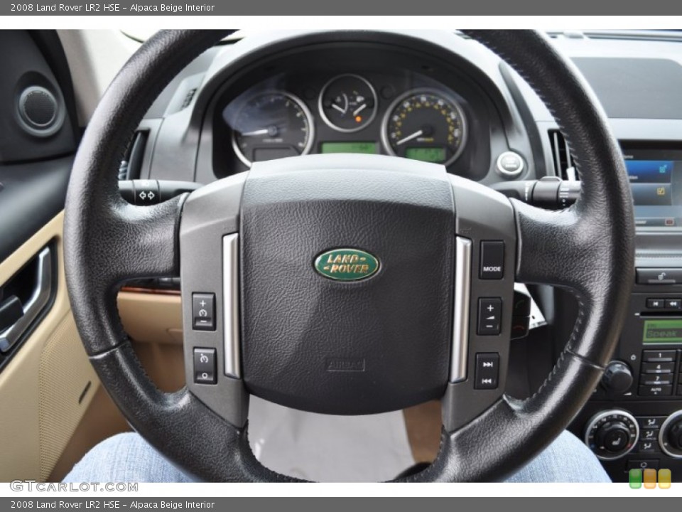 Alpaca Beige Interior Steering Wheel for the 2008 Land Rover LR2 HSE #54172822
