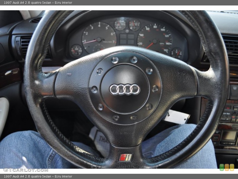 Ecru Interior Steering Wheel for the 1997 Audi A4 2.8 quattro Sedan #54173752