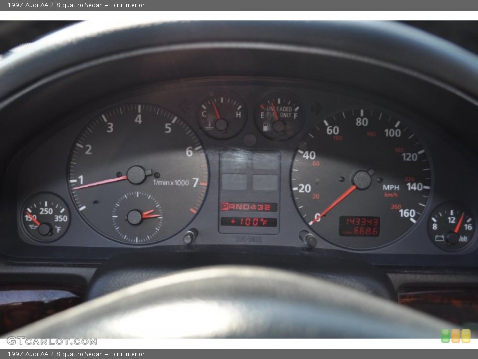 Ecru Interior Gauges for the 1997 Audi A4 2.8 quattro Sedan #54173761