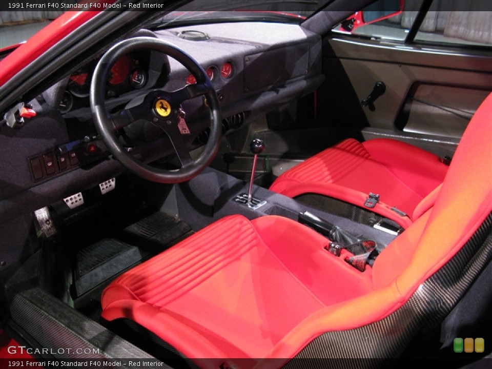 Red 1991 Ferrari F40 Interiors
