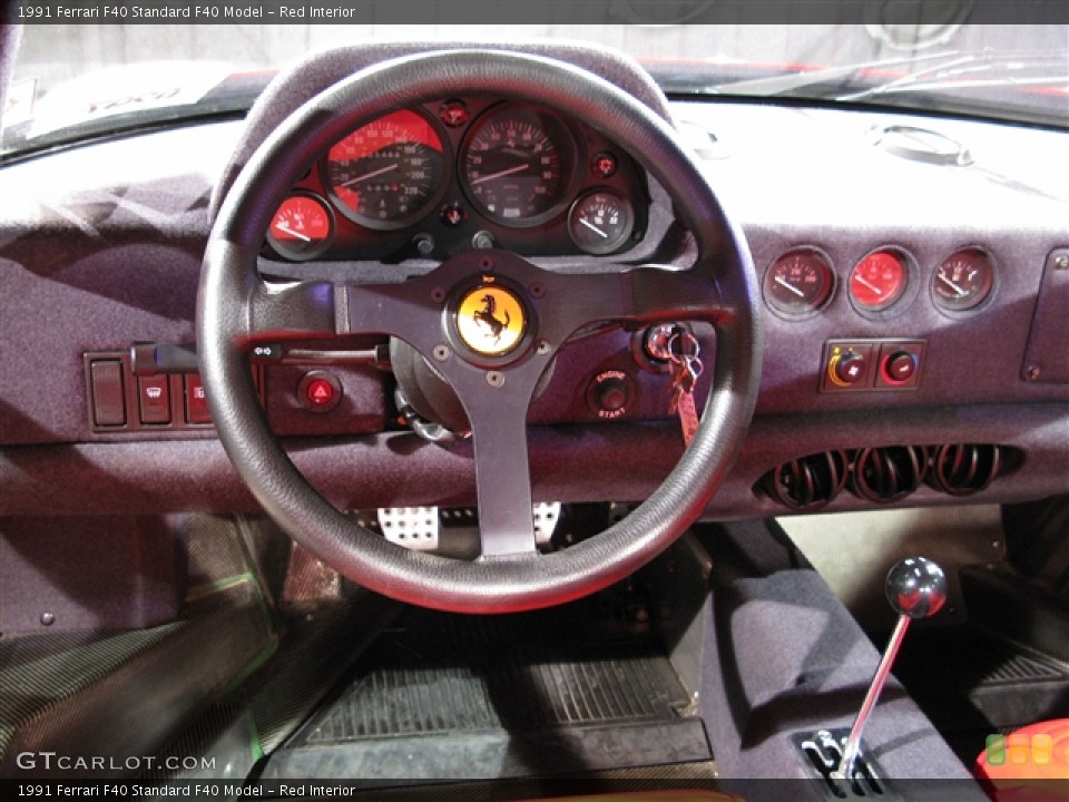 Red Interior Dashboard for the 1991 Ferrari F40  #541747