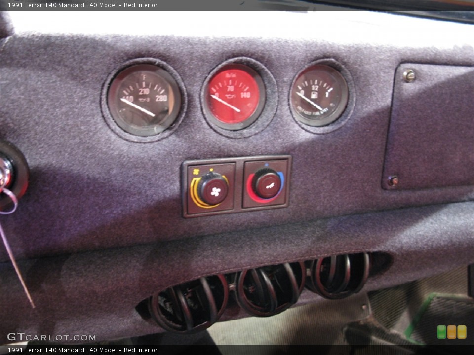 Red Interior Controls for the 1991 Ferrari F40  #541761