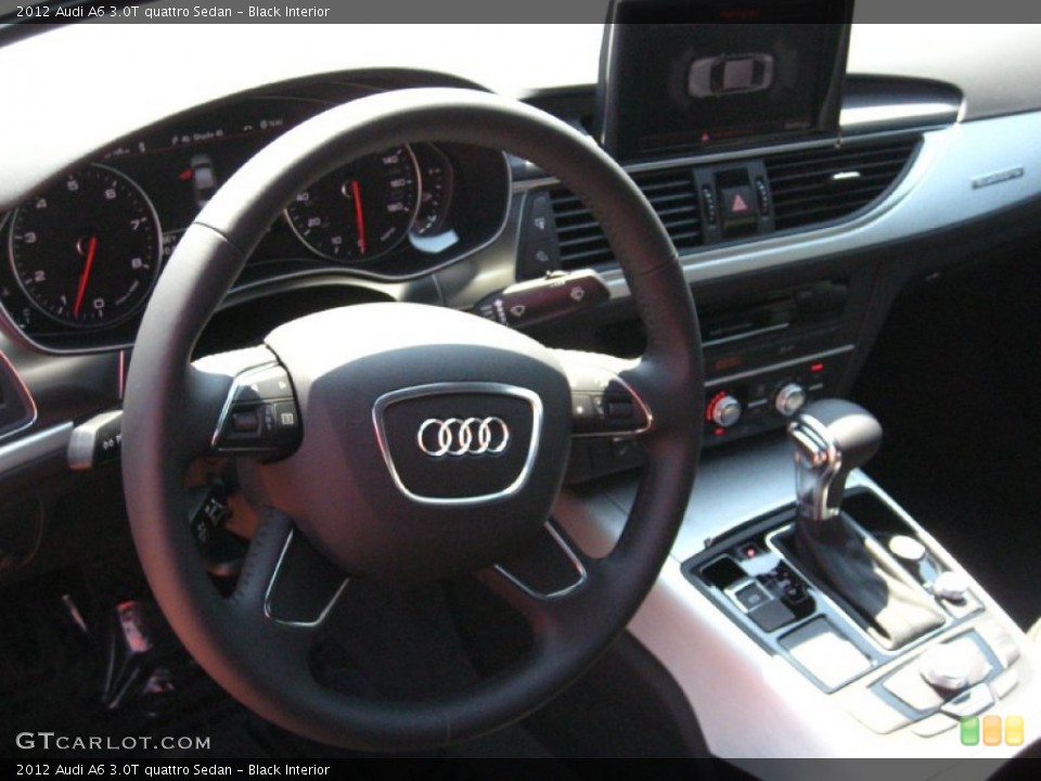 Black Interior Steering Wheel for the 2012 Audi A6 3.0T quattro Sedan #54178747
