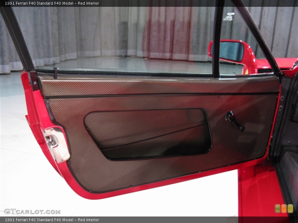 Red Interior Door Panel for the 1991 Ferrari F40  #541796