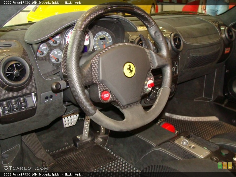 Black Interior Steering Wheel for the 2009 Ferrari F430 16M Scuderia Spider #54180172