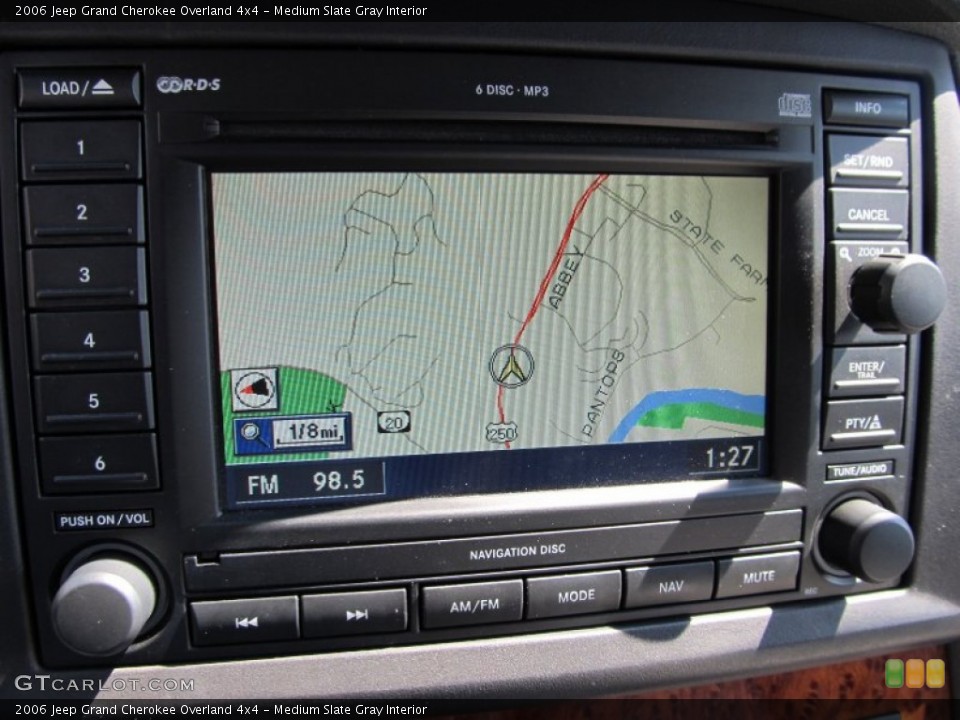 Medium Slate Gray Interior Navigation for the 2006 Jeep Grand Cherokee Overland 4x4 #54180670