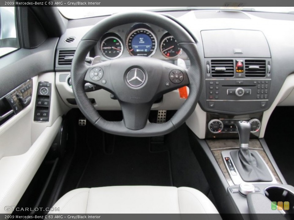 Grey/Black Interior Steering Wheel for the 2009 Mercedes-Benz C 63 AMG #54181045