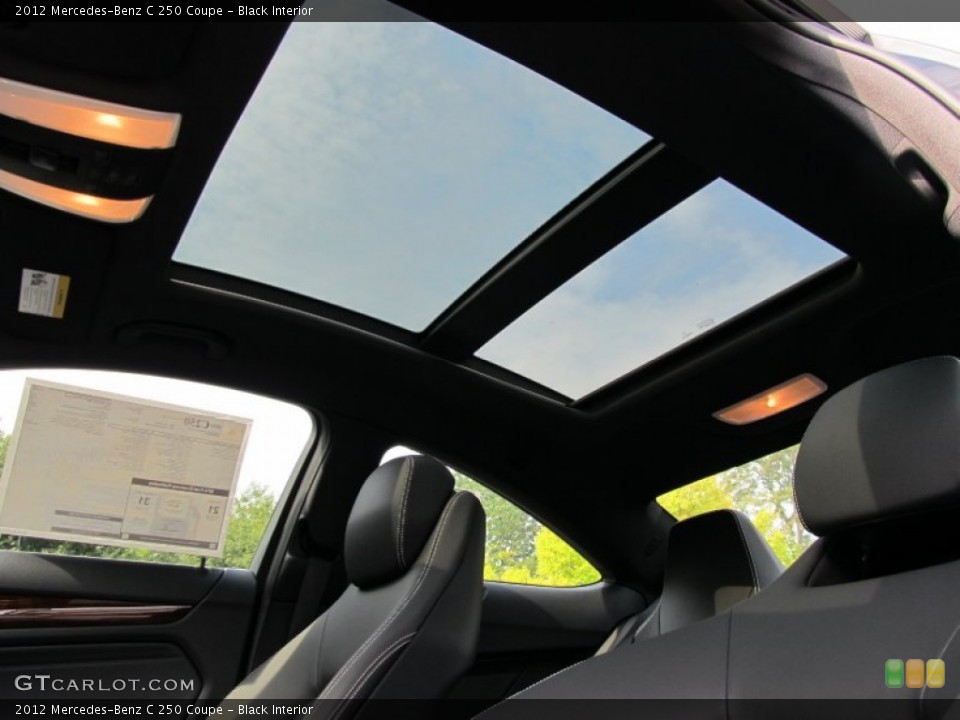 Black Interior Sunroof for the 2012 Mercedes-Benz C 250 Coupe #54181726
