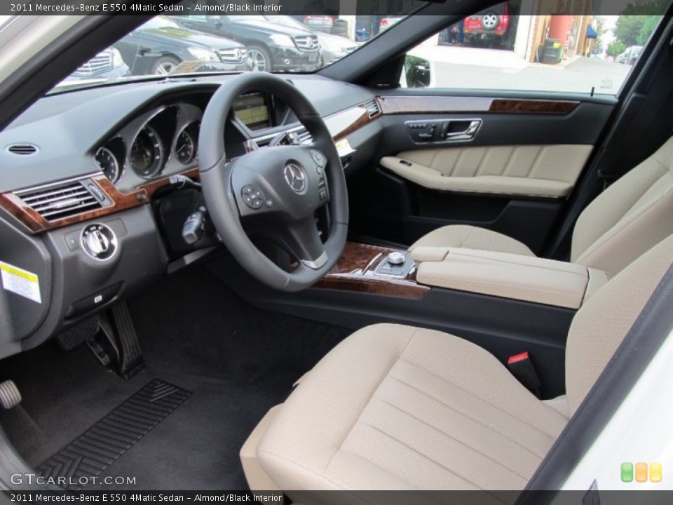 Almond/Black Interior Photo for the 2011 Mercedes-Benz E 550 4Matic Sedan #54181936