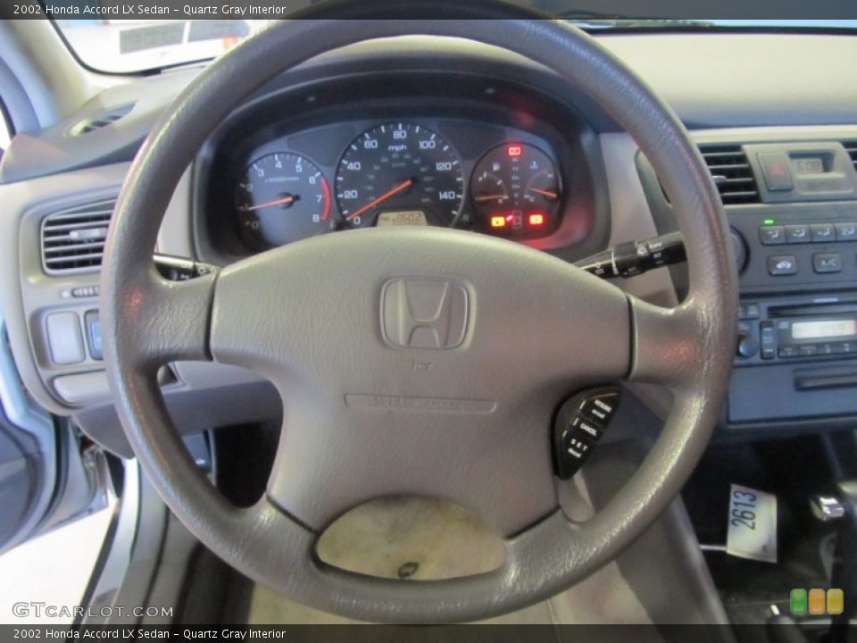 Quartz Gray Interior Steering Wheel for the 2002 Honda Accord LX Sedan #54184072