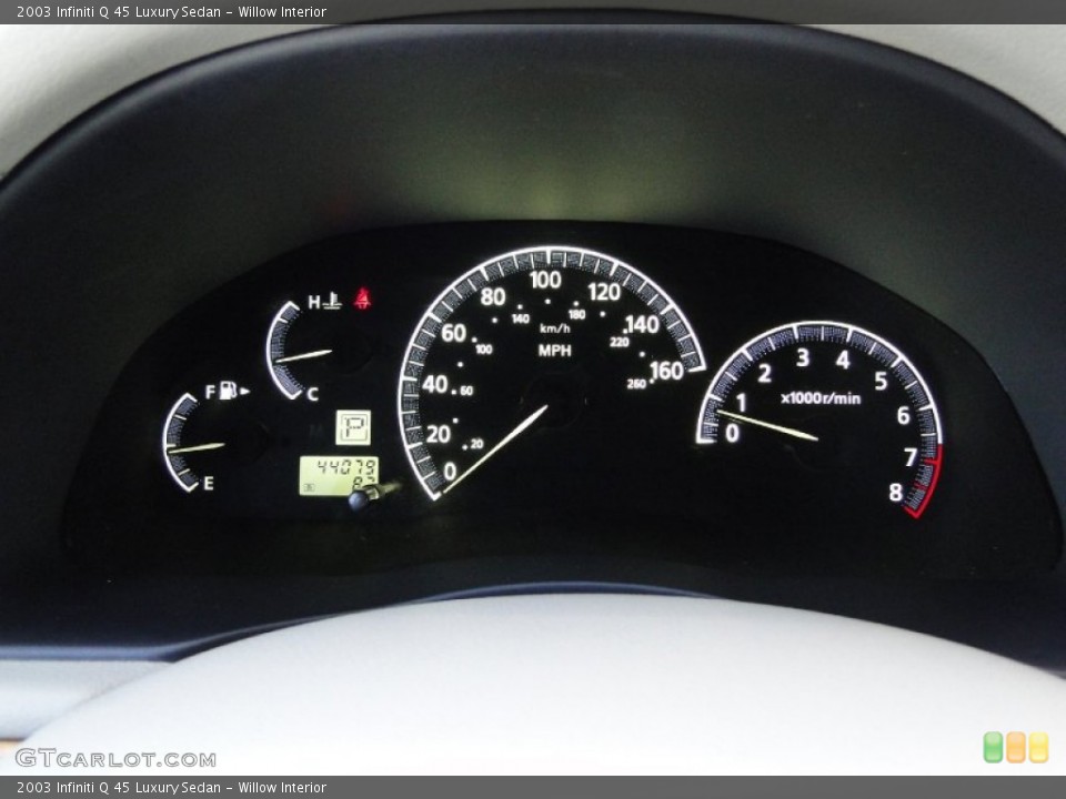 Willow Interior Gauges for the 2003 Infiniti Q 45 Luxury Sedan #54186913