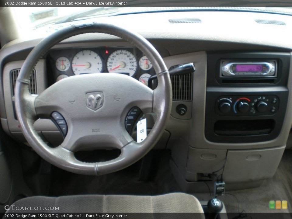 Dark Slate Gray Interior Dashboard for the 2002 Dodge Ram 1500 SLT Quad Cab 4x4 #54187114