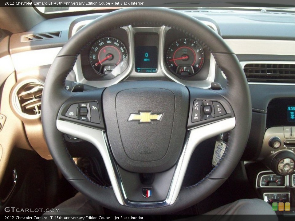 Jet Black Interior Steering Wheel for the 2012 Chevrolet Camaro LT 45th Anniversary Edition Coupe #54187915