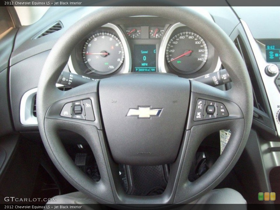 Jet Black Interior Steering Wheel for the 2012 Chevrolet Equinox LS #54188341