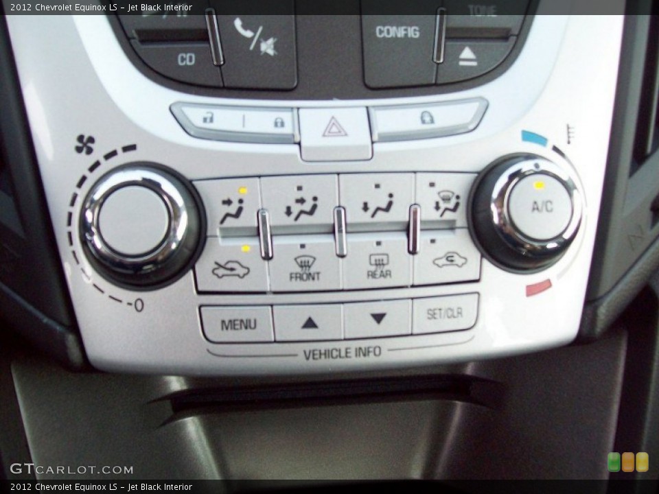 Jet Black Interior Controls for the 2012 Chevrolet Equinox LS #54188359