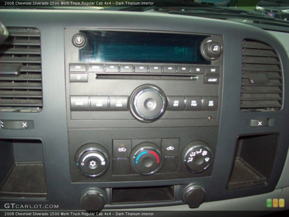 Dark Titanium Interior Controls for the 2008 Chevrolet Silverado 1500 Work Truck Regular Cab 4x4 #54190273