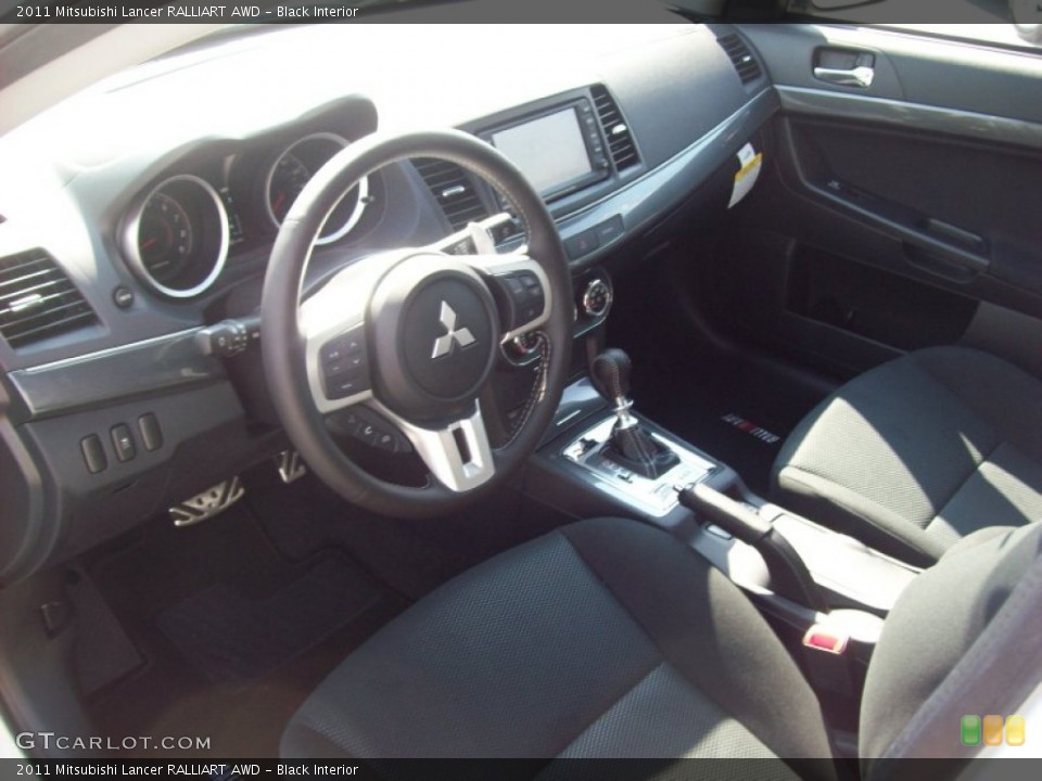 Black Interior Prime Interior for the 2011 Mitsubishi Lancer RALLIART AWD #54191035