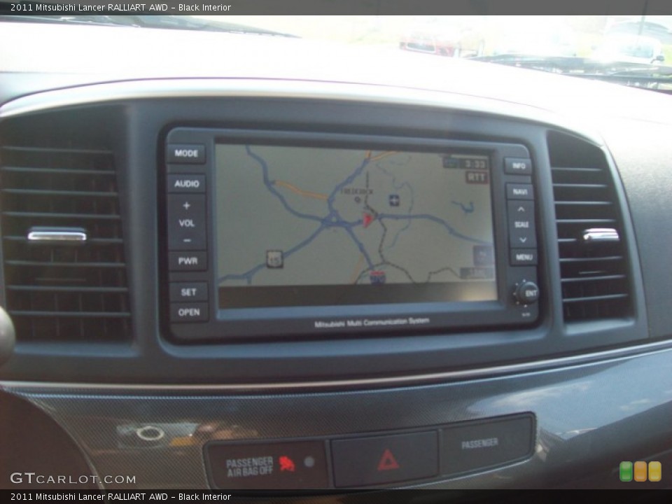 Black Interior Navigation for the 2011 Mitsubishi Lancer RALLIART AWD #54191101