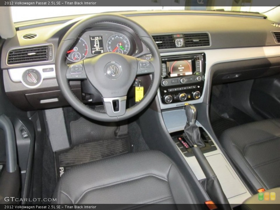 Titan Black Interior Dashboard for the 2012 Volkswagen Passat 2.5L SE #54191986