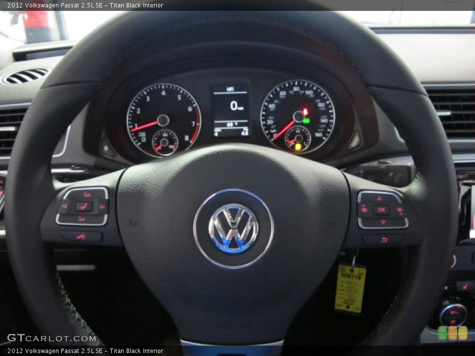 Titan Black Interior Steering Wheel for the 2012 Volkswagen Passat 2.5L SE #54191998
