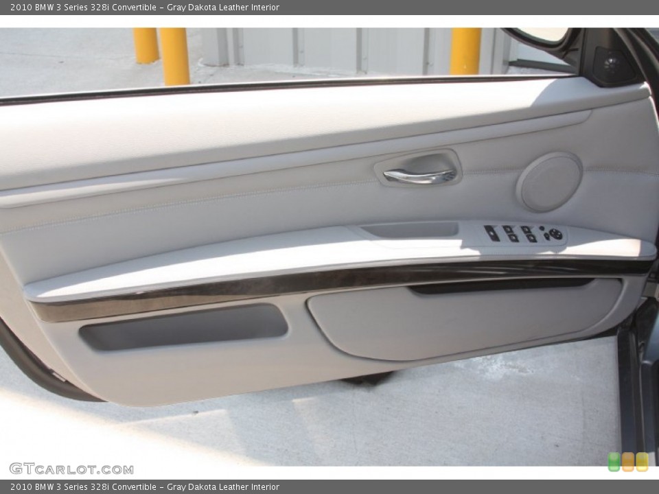 Gray Dakota Leather Interior Door Panel for the 2010 BMW 3 Series 328i Convertible #54192652