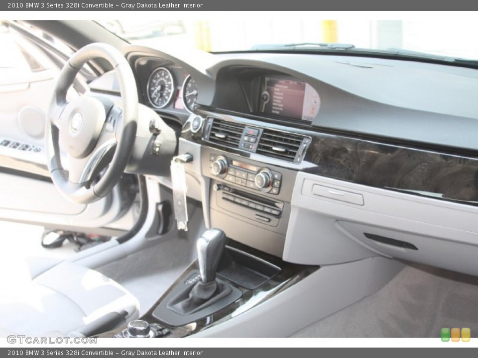 Gray Dakota Leather Interior Dashboard for the 2010 BMW 3 Series 328i Convertible #54192736
