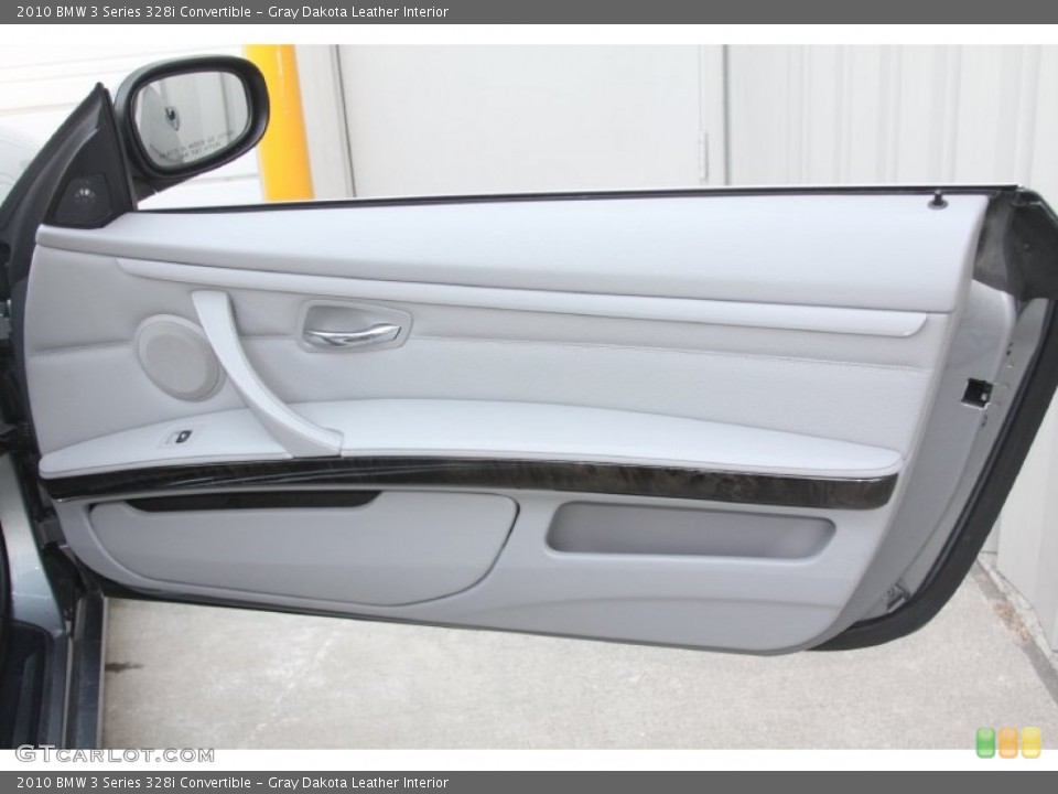 Gray Dakota Leather Interior Door Panel for the 2010 BMW 3 Series 328i Convertible #54192742