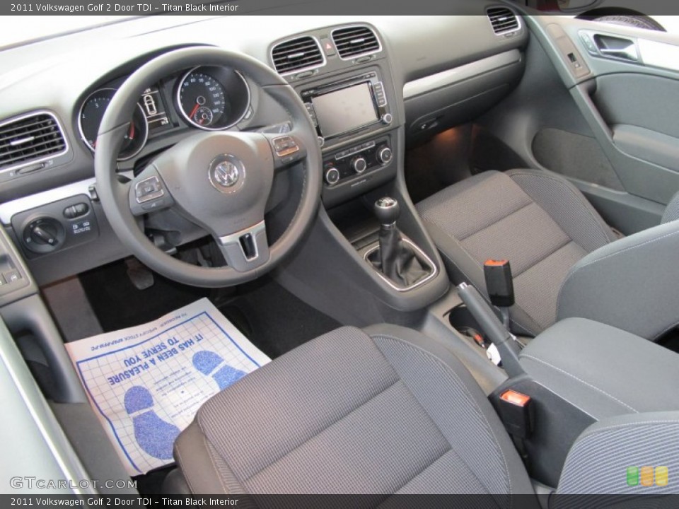 Titan Black Interior Dashboard for the 2011 Volkswagen Golf 2 Door TDI #54193093