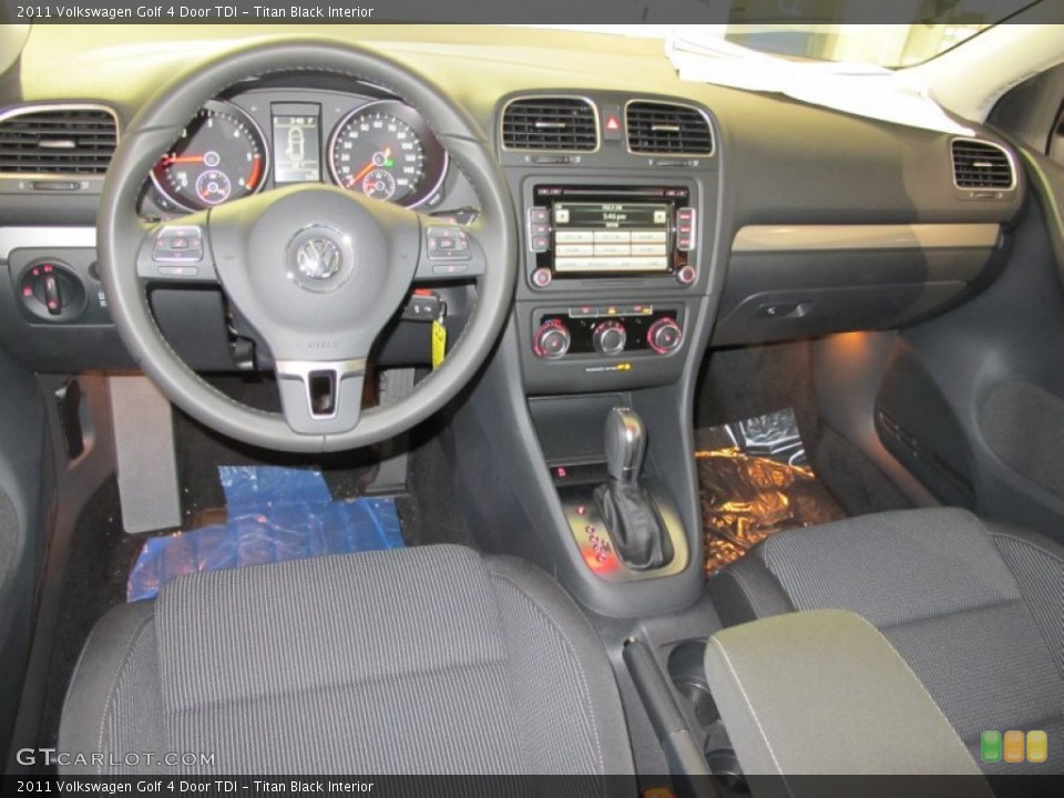 Titan Black Interior Dashboard for the 2011 Volkswagen Golf 4 Door TDI #54193198